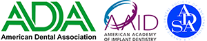 ADA: American Dental Association | AAID: American Academy of Implant Dentistry | ADSA: American Dental Society of Anesthesiology
